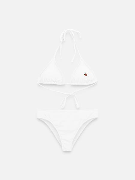 Stern - Frauen Bikini - Weiß