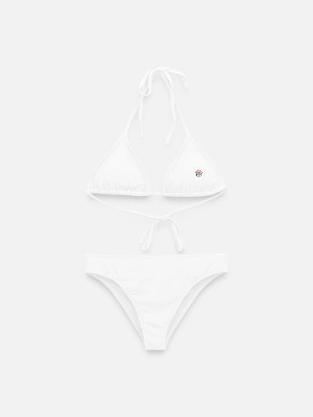 Salty Witch Pentagram Chain Design Goth Girl - Frauen Bikini - Weiß