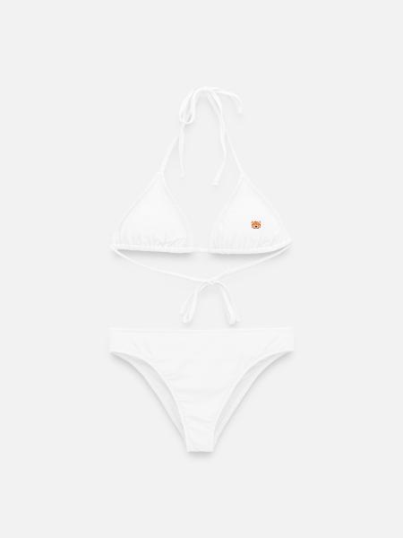 Faultier, der rote Panda, lächelt alle - Frauen Bikini - Weiß