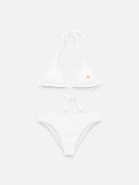 Tiwaz-Rune D20 mit Schwertern als Kämpferklasse - Frauen Bikini - Weiß