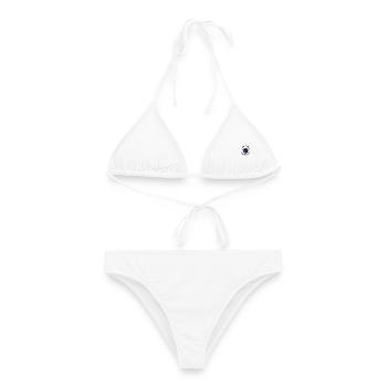Reunion Island Pride Geschenkidee - Frauen Bikini - Weiß - Vorne - AI Model Female 172 dark (172cm)