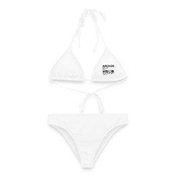 Bogenschütze Bedeutung - Frauen Bikini - Weiß - Vorne - AI Model Female 172 dark (172cm)