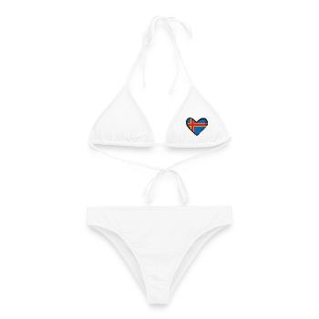 Åland - Sweden - Heart - Women's Bikini - white - Front - AI Model Female 172 dark (172cm)