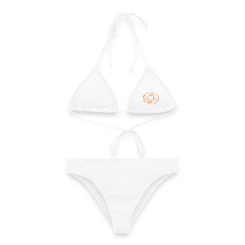 Fische_angeln_002_carp_fishing - Women's Bikini - white - Front - AI Model Female 172 dark (172cm)