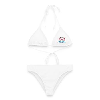 Dont_Study_Me_You_Wont_Graduate - Frauen Bikini - Weiß - Vorne - AI Model Female 172 dark (172cm)