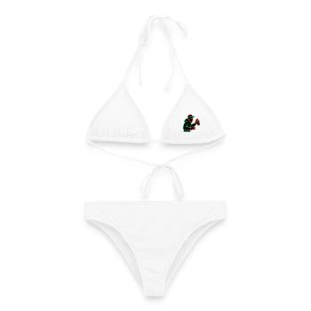 Pulvérisateur de graffitis au néon Silhouette - Bikini femme - blanc - Devant - AI Model Female 172 dark (172cm)