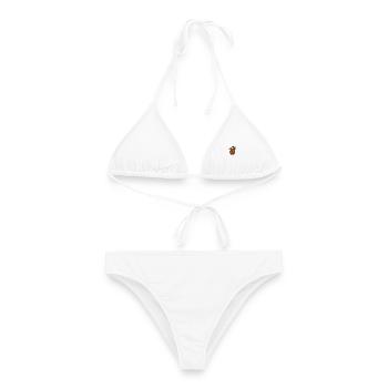 Sneaker über Basketball Street Art - Frauen Bikini - Weiß - Vorne - AI Model Female 172 dark (172cm)