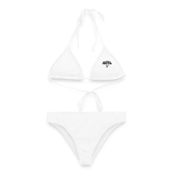 Landwirt – Wetterabhängig. - Frauen Bikini - Weiß - Vorne - AI Model Female 172 dark (172cm)