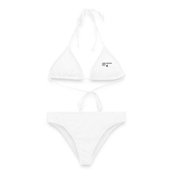 Alkohol ist keine Lösung sondern ein Destillat! - Frauen Bikini - Weiß - Vorne - AI Model Female 172 dark (172cm)