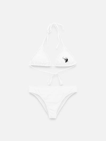 krähe, mondsichel, Bäume, gothic design - Frauen Bikini - Weiß