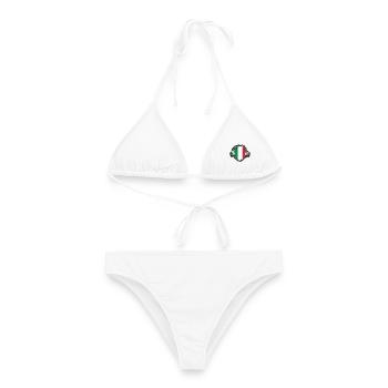Italien Brust Design - Frauen Bikini - Weiß - Vorne - AI Model Female 172 dark (172cm)