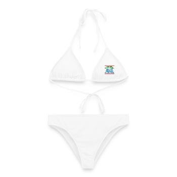 Haltung Statement Ist Mir Wurscht Egal - Frauen Bikini - Weiß - Vorne - AI Model Female 172 dark (172cm)