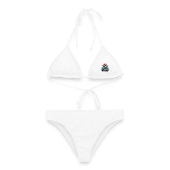 Passion pour le cadeau corail - Bikini femme - blanc - Devant - AI Model Female 172 dark (172cm)