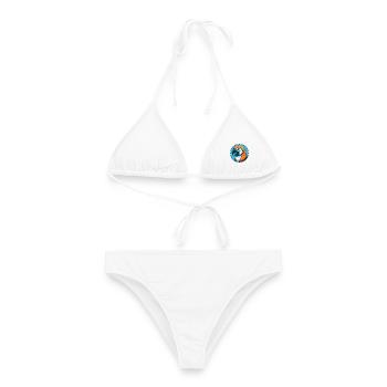Papagei Niedliche Kawaii Cartoon Clipart Tier Haustier Logo - Frauen Bikini - Weiß - Vorne - AI Model Female 172 dark (172cm)