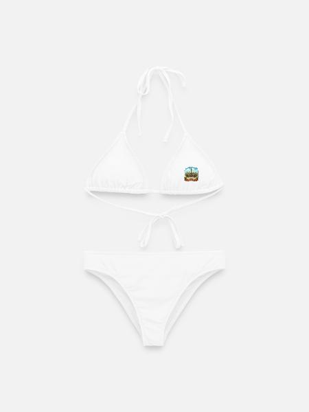 Vienna Austria Rathaus Vintage Ribbon Travel Badge - Frauen Bikini - Weiß