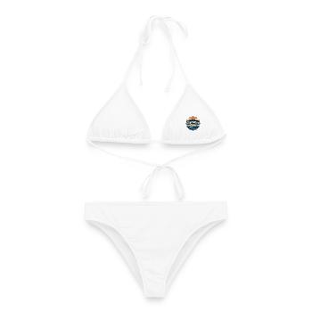 Insigne rétro du pont Walterdale d’Edmonton - Bikini femme - blanc - Devant - AI Model Female 172 dark (172cm)