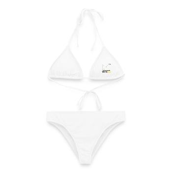 Trust the Angle Padel Tennis - Schwarz - Frauen Bikini - Weiß - Vorne - AI Model Female 172 dark (172cm)