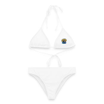 Boston Terrier - Frauen Bikini - Weiß - Vorne - AI Model Female 172 dark (172cm)