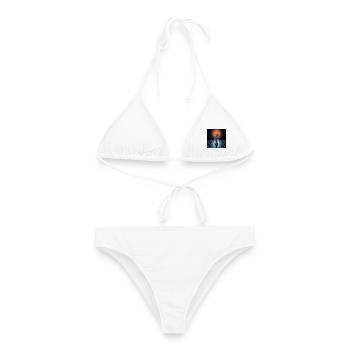 Quantum Knight: Der Zug der Matrix - Frauen Bikini - Weiß - Vorne - AI Model Female 172 dark (172cm)