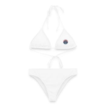Vintage Structural Engineer I-Beam Fachwerk-Abzeichen - Frauen Bikini - Weiß - Vorne - AI Model Female 172 dark (172cm)