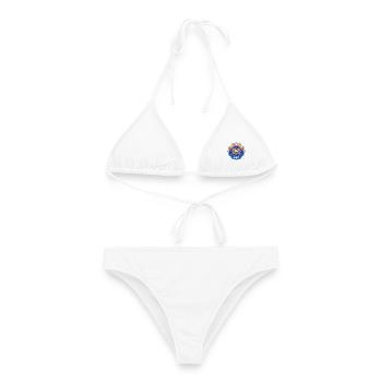 Vintage Paramedic EMT Star Of Life Ambulanzdeckel - Frauen Bikini - Weiß - Vorne - AI Model Female 172 dark (172cm)