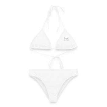Chat - Bikini femme - blanc - Devant - AI Model Female 172 dark (172cm)