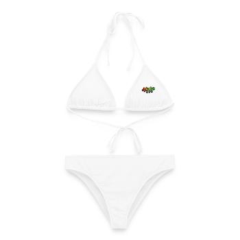 Animateur Rainbow Design - Bikini femme - blanc - Devant - AI Model Female 172 dark (172cm)