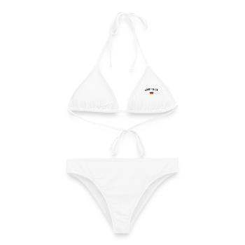 Drapeau allemand à rayures Pop Art - Bikini femme - blanc - Devant - AI Model Female 172 dark (172cm)