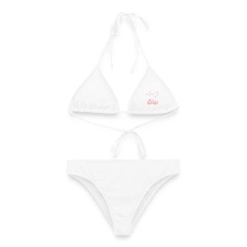 Kaffeeherz für Nachtschichthelden - Frauen Bikini - Weiß - Vorne - AI Model Female 172 dark (172cm)