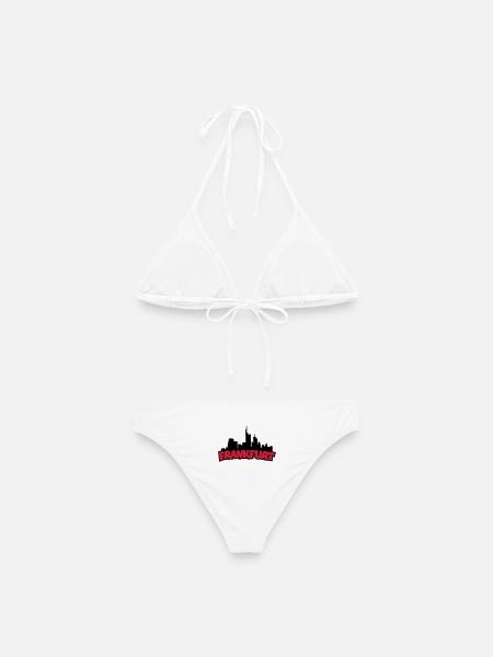Frankfurt Skyline (Black / Red) - Women's Bikini - white