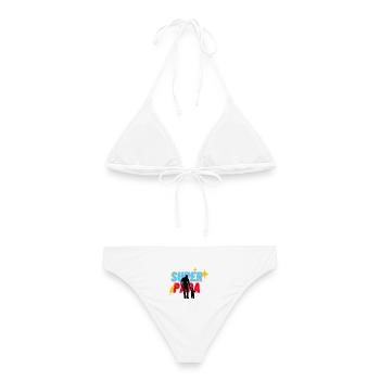 Super Papa - Bikini femme - blanc - Dos - AI Model Female 172 dark (172cm)