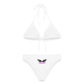 Mariée d’équipe (JGA) - Bikini femme - blanc - Dos - AI Model Female 172 dark (172cm)