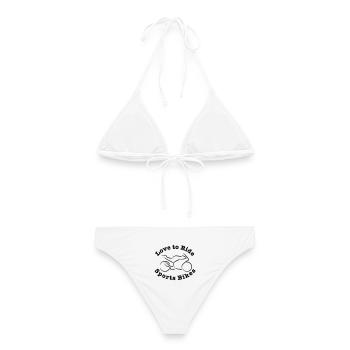 Motorrad Love to Ride Sports Bikes - Frauen Bikini - Weiß - Hinten - AI Model Female 172 dark (172cm)