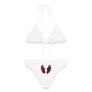 Ailes de Feu Luminescentes - Bikini femme - blanc - Dos - AI Model Female 172 dark (172cm)