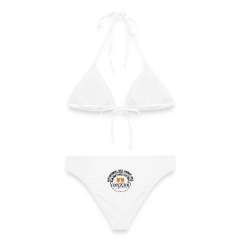 apparemment nous sommes cousinade a personnaliser - Bikini femme - blanc - Dos - AI Model Female 172 dark (172cm)
