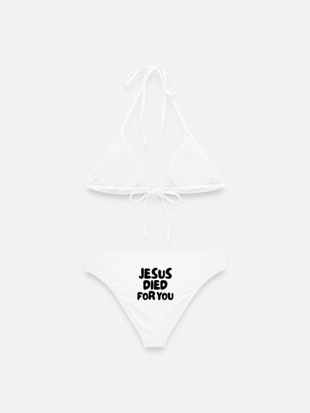 Jésus est mort pour vous - Bikini femme - blanc