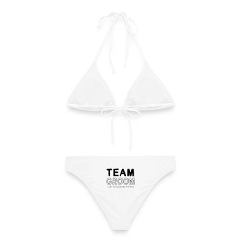 Équipe Groom - Bikini femme - blanc - Dos - AI Model Female 172 dark (172cm)