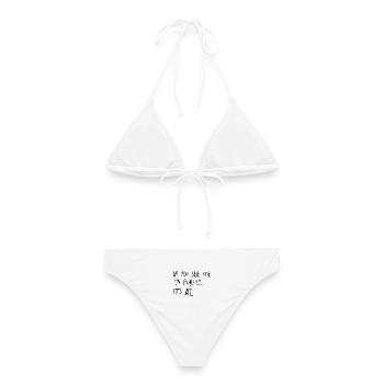 Si vous me voyez en public, c’est l’IA qui dit - Bikini femme - blanc - Dos - AI Model Female 172 dark (172cm)