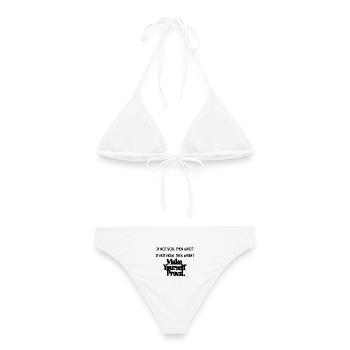 Sigura Design Motivation - Frauen Bikini - Weiß - Hinten - AI Model Female 172 dark (172cm)