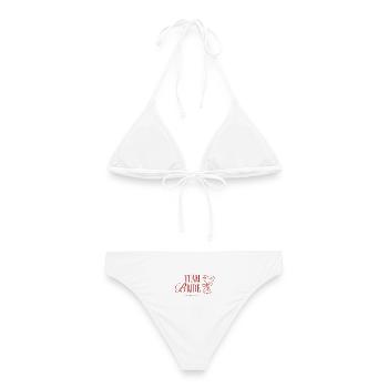 Team Bride: Cheers to Love 2026 - Frauen Bikini - Weiß - Hinten - AI Model Female 172 dark (172cm)
