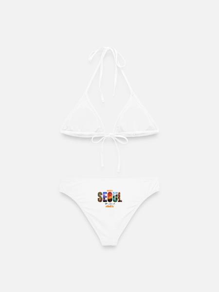 Korea Seoul Südkorea Vintage Grafikdesign - Frauen Bikini - Weiß
