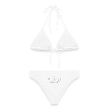 Amalfi Beach Club Logo - Frauen Bikini - Weiß - Hinten - AI Model Female 172 dark (172cm)