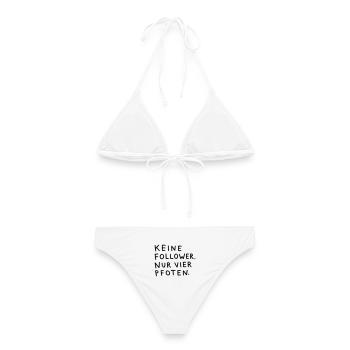 Keine Follower, nur vier Pfoten – Spruch "Hund" - Frauen Bikini - Weiß - Hinten - AI Model Female 172 dark (172cm)