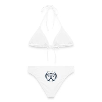 Club de tennis vintage - Esthétique rétro de club de campagne - - Bikini femme - blanc - Dos - AI Model Female 172 dark (172cm)