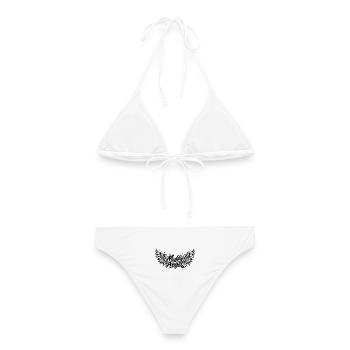 Muddy Angel - Frauen Bikini - Weiß - Hinten - AI Model Female 172 dark (172cm)