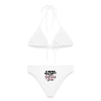 Tauben Geschenk für Tierfreunde und Vogelliebhaber - Frauen Bikini - Weiß - Hinten - AI Model Female 172 dark (172cm)