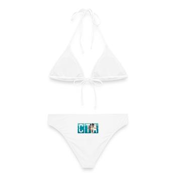 Flughafen Catania CTA - Frauen Bikini - Weiß - Hinten - AI Model Female 172 dark (172cm)