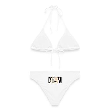 Flughafen Genua GOA - Frauen Bikini - Weiß - Hinten - AI Model Female 172 dark (172cm)
