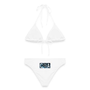 Roma CIampino Aeroporto CIA - Frauen Bikini - Weiß - Hinten - AI Model Female 172 dark (172cm)