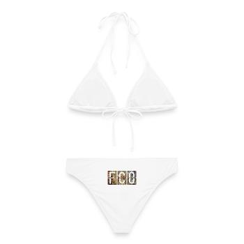 Flughafen-FCO Rom Fiumicino - Frauen Bikini - Weiß - Hinten - AI Model Female 172 dark (172cm)
